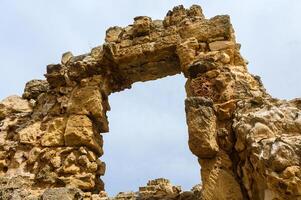 un ver de restos en salames antiguo ciudad, Chipre 5 5 foto