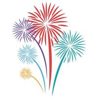 New Year Fire Works Illustration vector
