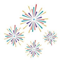 New Year Fire Works Illustration vector