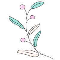 handdrawn little flower isolated on background png