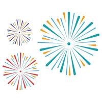 New Year Fire Works Illustration vector