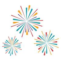 New Year Fire Works Illustration vector