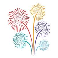 New Year Fire Works Illustration vector