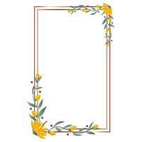 Golden Floral Frame vector