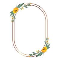 Golden Floral Frame vector