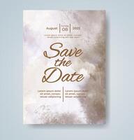 Wedding invitation with abstract watercolor background vector