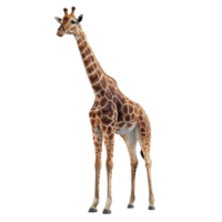 een giraffe staand Aan een transparant achtergrond png