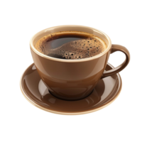 A cup of coffee on a saucer on a transparent background. png