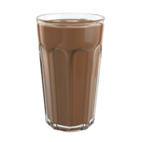 A glass of chocolate milk on a transparent background png