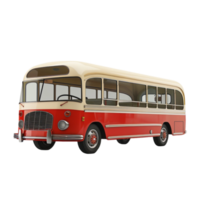 An old bus on a transparent background png