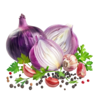 Generated AI Fresh onion vegetable isolated on transparent background png