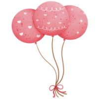 Rosa balão aguarela png