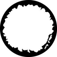 Round Framework Torn Paper Circle Border vector