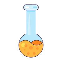 Spherical Tall Flask Test Tube Research Equipment vector