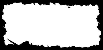 Horizontal Rectangular Framework Torn Paper Border vector