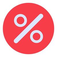 Red Product Sale Sticker Percentage Discount Sign vector