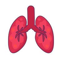 Lungs Of Healthy Person Icon Respiratory System vector