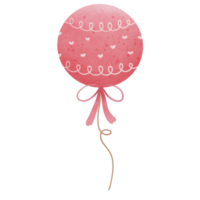 rose ballon aquarelle png