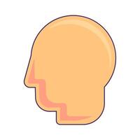 Bald Man Head Profiles Chemotherapy Consequences vector