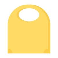 Yellow Plastic Bag With Handles Bright Packaging vector