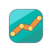 Square Chart Icon Button Application Element vector