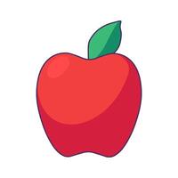 Ripe Healthy Apple Icon Fruit Source Of Vitamins vector