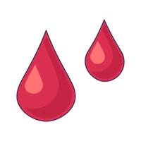 gotas de rojo sangre icono intravenoso fluido vector