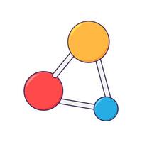 Structure Of Complex Drug Molecule Icon Volumetric vector