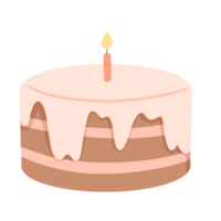 birthday cake icon, cartoon style png