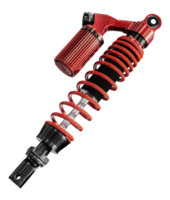 Red rear motorcycle shock absorber spring png