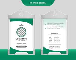 Unique and Trendy ID Card Template for Business vector