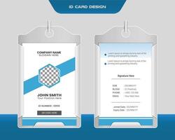 Unique and Trendy ID Card Template for Business vector