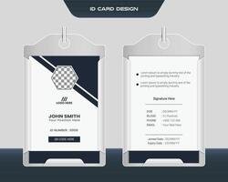 Unique and Trendy ID Card Template for Business vector