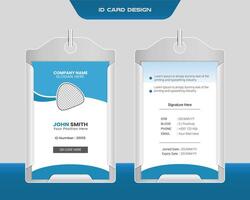 Unique and Trendy ID Card Template for Business vector