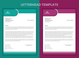 Modern flat letterhead design template vector