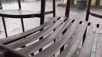 Garden chairs made of iron, photo