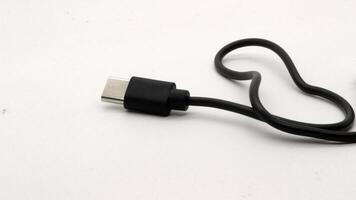 USB cable isolated on white background photo