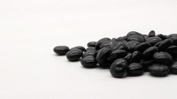 Choco chips, chocolate-flavored food and drink toppings. photo