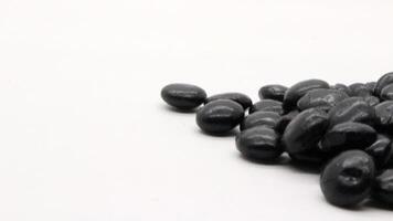 Choco chips, chocolate-flavored food and drink toppings. photo