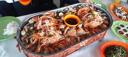 The delicious seafood in the restaurant photo