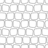Squares with a black outline on a white background suitable for coloring. Seamless trendy pattern with geometric shapes. vector