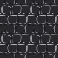 Squares with a white outline on a black background. Seamless trendy pattern with geometric shapes. vector