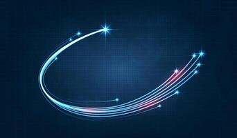 Blue light streak, fiber optic, speed line, futuristic background for 5g or 6g technology wireless data transmission, high-speed internet in abstract. internet network concept. design vector