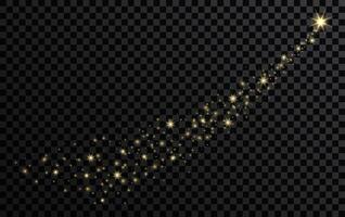 efecto espumoso estrellas ligero Estallar explosión, parpadeando y brillante luces. colección de diferente ligero efectos en negro antecedentes. transparente lente bengalas y Encendiendo efectos diseño. vector