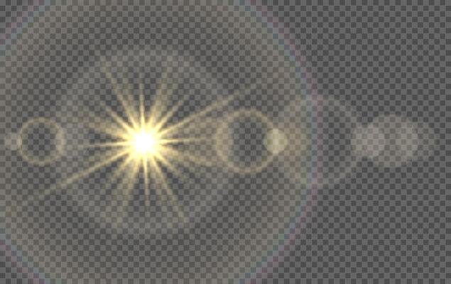 Effect sparkling stars light burst explosion, flickering and flashing lights. collection of different light effects on black background. transparent lens flares and lighting effects. design.