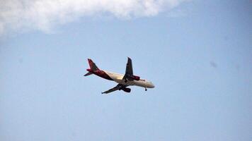 plane flying in the blue sky photo