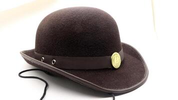 Close up of Indonesian girl scout hat isolated photo