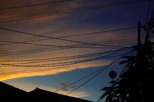 el ver de el cielo en el tarde foto