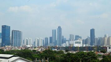 View of the city of Jakarta from a height photo