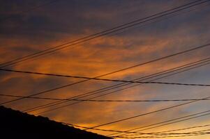 el ver de el cielo en el tarde foto